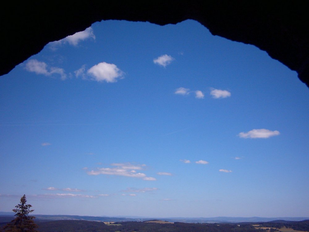 Ausblick vom Bismarck-Turm auf dem Hainberg bei Asch/Tschechien