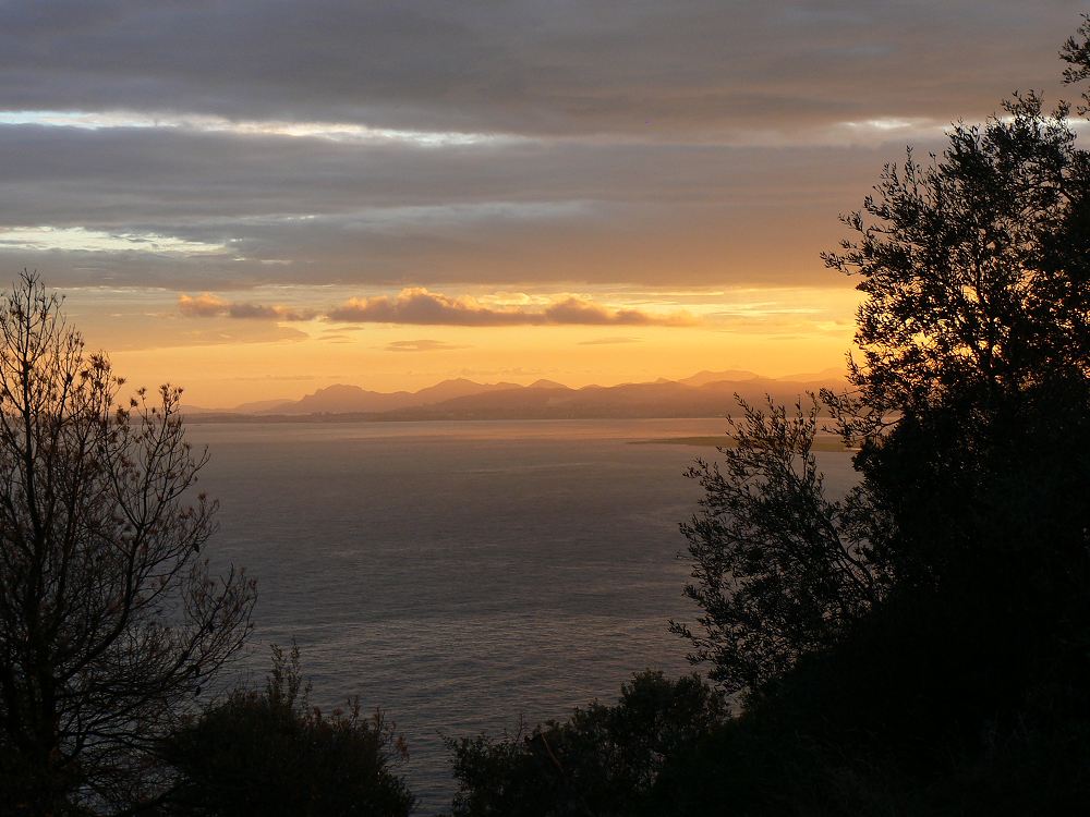 Sonnenuntergang an der Cote d'Azur bei Nizza