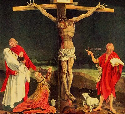 Kreuzigungsszene auf dem Isenheimer Altar