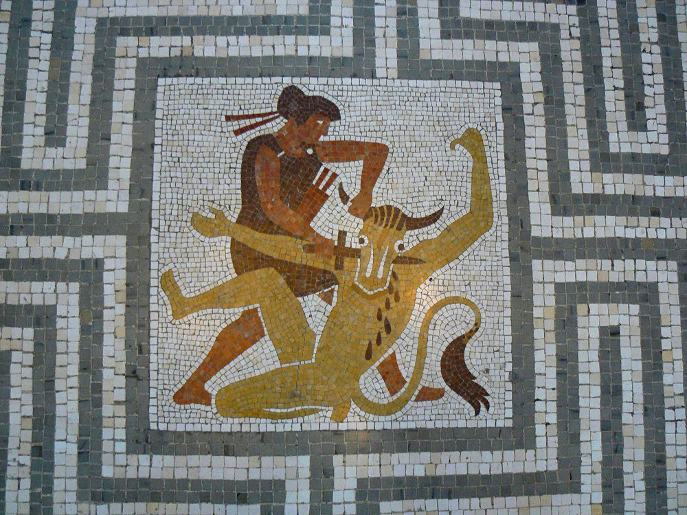 Theseus tötet den Minotaurus