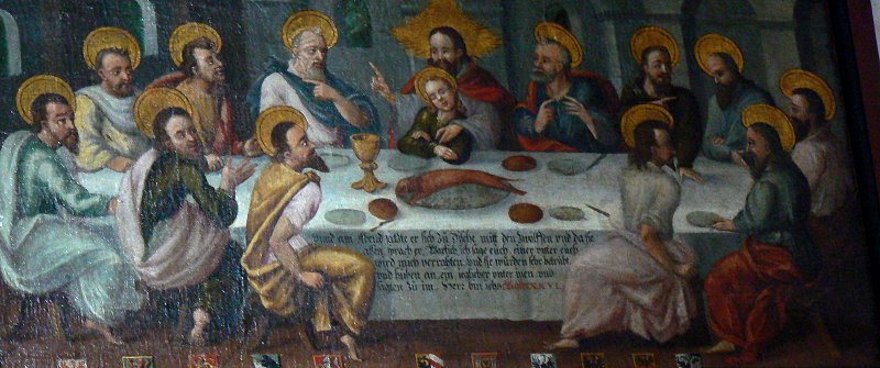Das Abendmahl - Gemälde in der Andreaskirche zu Weißenburg