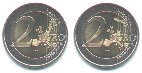 Gefälschte Euro-Münze