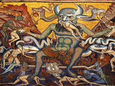 Angsteinflößender menschenfressender Teufel in Florenz