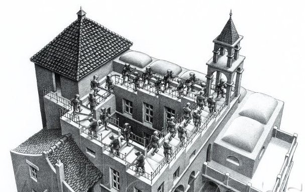 M. C. Escher - Treppauf und Treppab