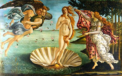 Geburt der Venus - Gemälde von Sandro Botticelli